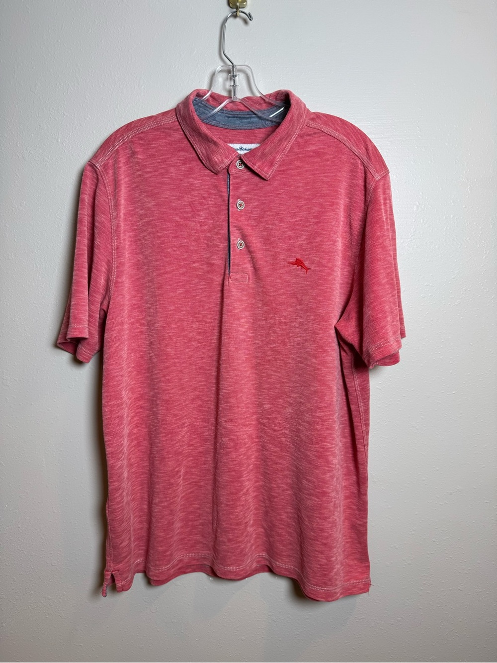 Tommy Bahama Red Short Sleeve Polo Shirt Soft Tencel Blend